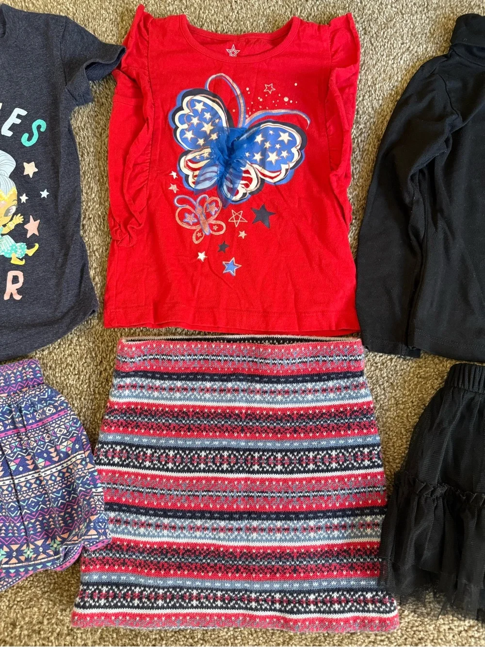 Mixed Skirts Shorts Shirts Long Short sleeves Girls Size 3T